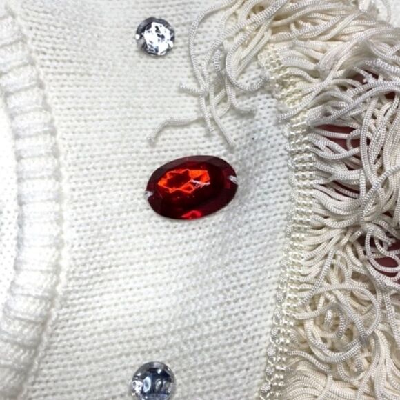 Vintage 1980’s Fringe Jewel Western Sweater - Picture 4 of 5